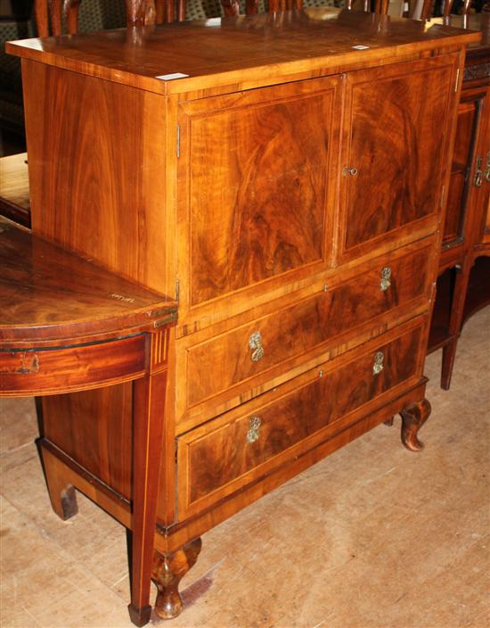 Inlaid walnut cabinet